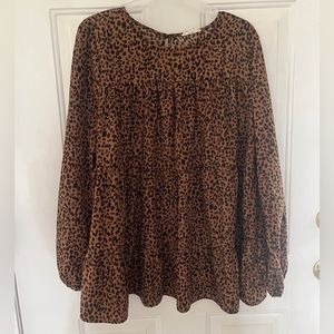 Brown Cheetah Boutique Top
